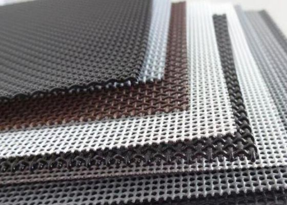 Door Stainless Steel Wire Mesh Sheets , Black 1x1 14 Gauge Wire Mesh